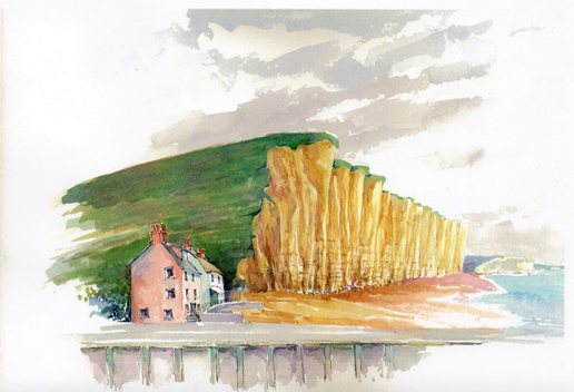 West Bay, from the Hardy & the Jurassic Coast booklet by Tolfree and Welshman.